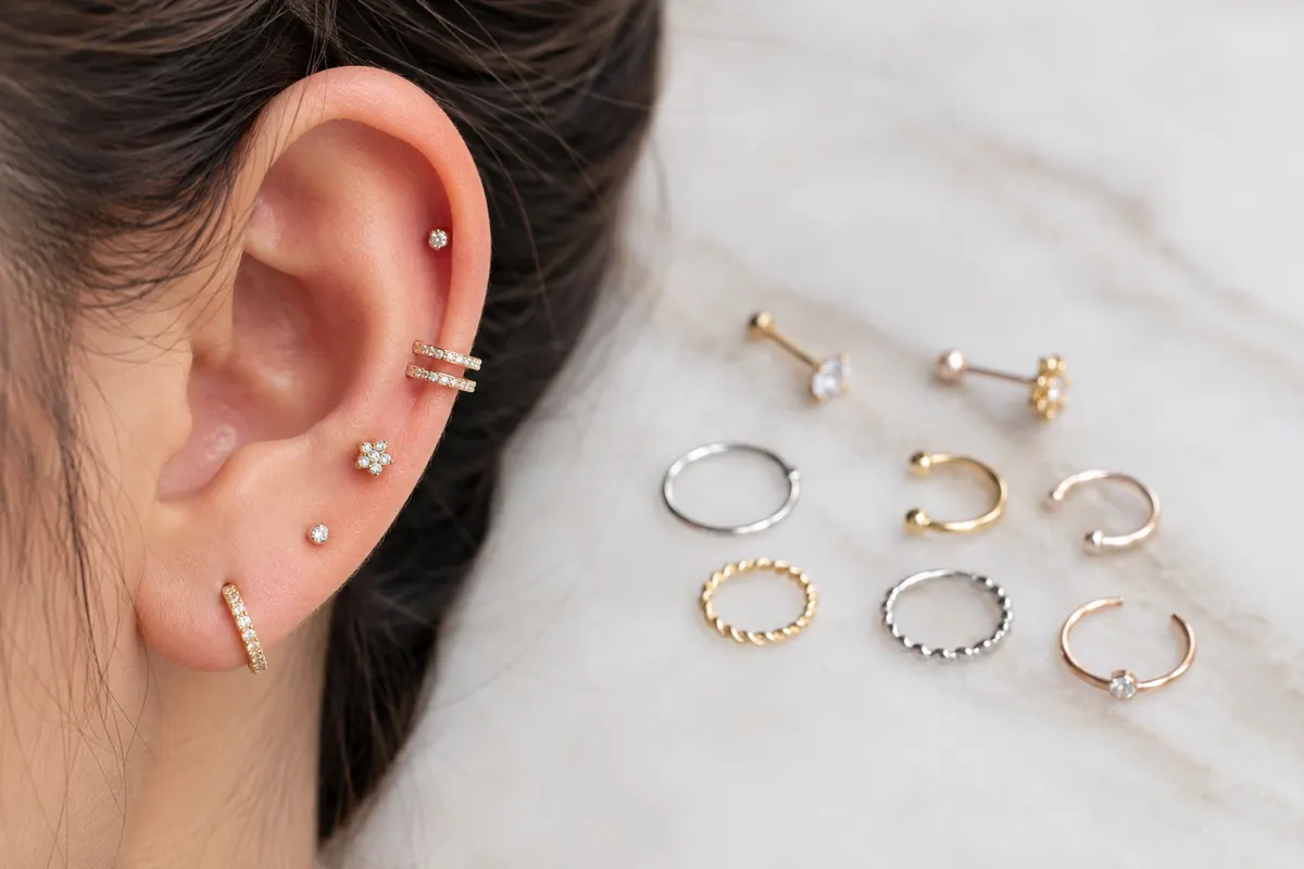 Choosing helix jewelry Helix piercing — Choosing helix jewelry