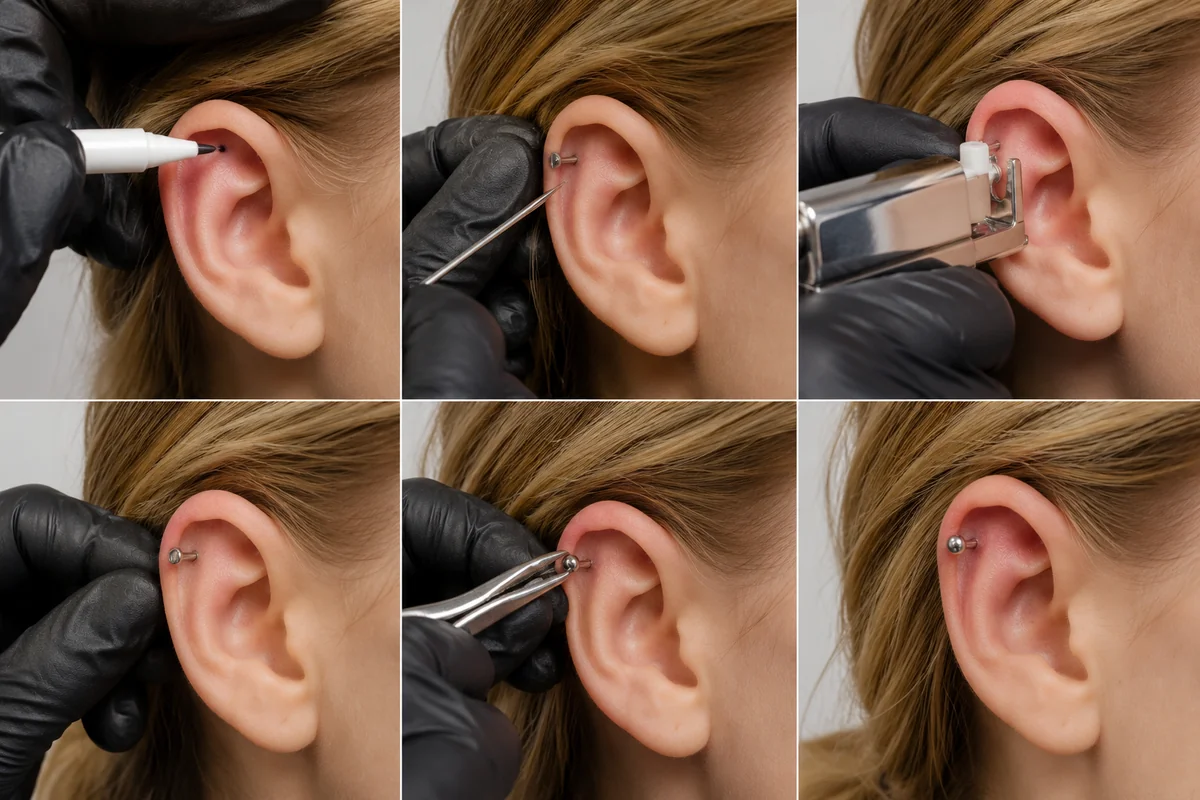 How a helix piercing is done Helix piercing — How a helix piercing is done