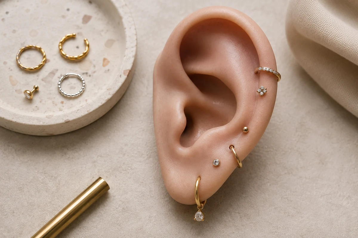 Building a curated ear Types of ear piercings — Building a curated ear