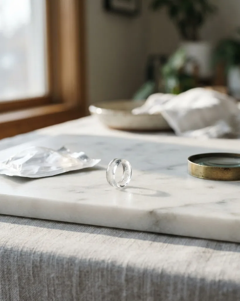 Detail view of how to tell a real glass retainer from a marketing label