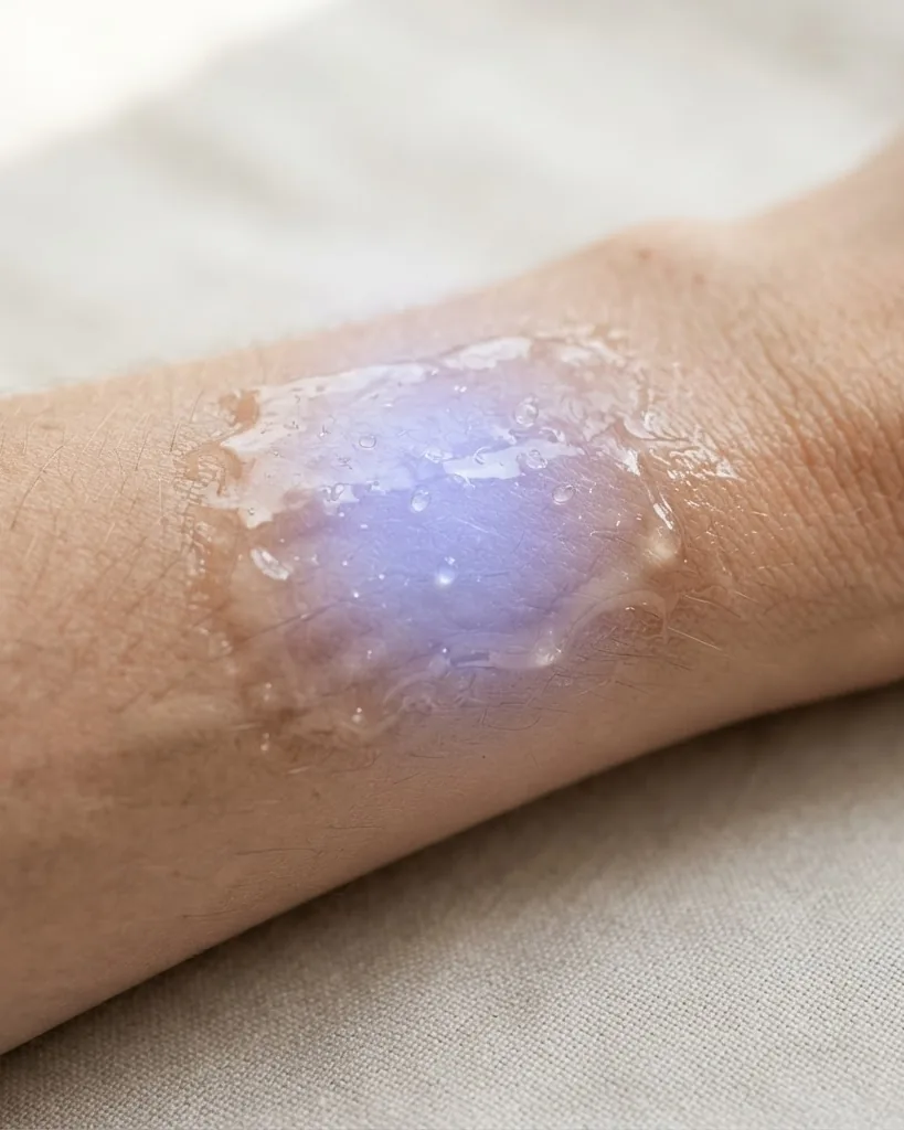 Detail view of how topical lidocaine actually numbs skin
