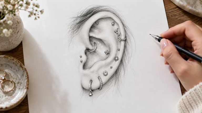 Ear Piercing Diagram: Every Placement Named, With Honest Healing Timelines